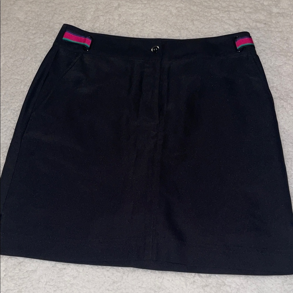 EP Pro Black Golf Skorts with Pink and Green Waist Tabs. Size 2.